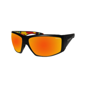 AH111RMRSTA Ahi BombGafas de Sol Polarizadas Espejo rojo lente Seguridad calificado ANSI Z87+ con espuma rasta