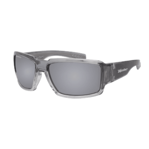 BG114 Boogie Bomb Gafas de Sol Polarizadas Cristal ahumado marco y espejo plateado lente Seguridad calificado ANSI Z87+ que flotan