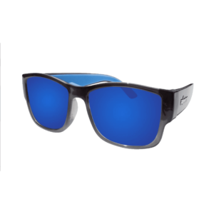 GM114BMBF Gomer Bomb Gafas de Sol Polarizadas cristal que flotan con lente espejo azul y espuma azul