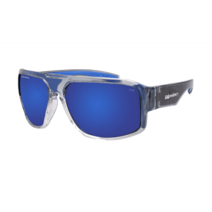 M114BMBF Mega Bomb Gafas de Sol Polarizadas cristal que flotan con espejo azul lente Seguridad calificado ANSI Z87+ y espuma azul