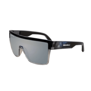 BZ114 Buzz Bomb Gafas de Sol Polarizadas Cristal ahumado marco y espejo plateado lente Seguridad calificado ANSI Z87+ que flotan