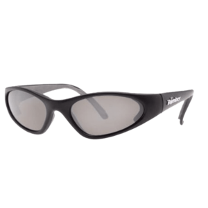 KMB5 Gafas de sol para niños con marcos negro con lentes ahumados de policarbonato