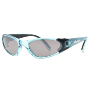 KCBL5 Gafas de sol para niños con marcos de cristal azul con lentes ahumados de policarbonato