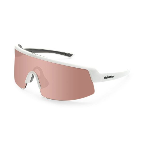 BRP111RM Bomb Rippa Gafas de sol polarizadas blanco con lente espejo rosada de seguridad ANSI Z87+ que flotan